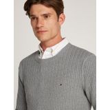 Tommy Hilfiger Strickpullover HERRINGBONE STRUCTURE C NK mit Zopfmuster