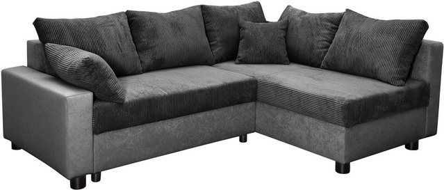 COLLECTION AB Ecksofa Parma L-Form, mit Schlaffunktion und Bettkasten, inklusive Kissen, Bonellfederkern