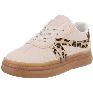 Ital-Design Damen Low-Top Freizeit Sneaker (88828226) Keilabsatz/Wedge Sneakers Low in Beige