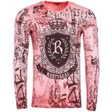 Rusty Neal Langarmshirt aus hochwertigem Stoff mit Rundhals