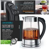 Arendo Frühstücks-Set (2-tlg), Wasserkocher 1,7l mit Teesieb & 2-Scheiben Toaster, Edelstahl