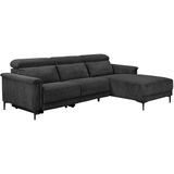 Places of Style Ecksofa Lund in Cord, L-Form, 261 cm, manuelle und elektr. Relaxfunktion, USB-A und Kopfteilverstellung