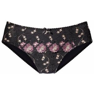 Nuance Slip mit Blüten-Stickereien