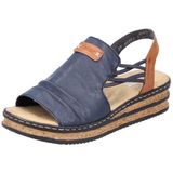Rieker Keilsandalette, Sommerschuh, Sandale, Keilabsatz, mit Stretchbänder