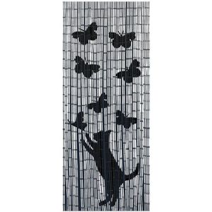 Maximex Türvorhang Modell Katze und Schmetterling, Hakenaufhängung (1 St), abdunkelnd, Insekten- und Sichtschutz aus Bambus, für Balkon oder Terrasse