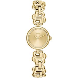BOSS Quarzuhr DOUBLE B DRESSY 1502794, Armbanduhr, Damenuhr, Edelstahlarmband, analog