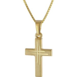 trendor Kette mit Anhänger mit Kreuz Gold 333/8K