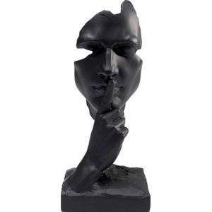 Kare Design Dekoobjekt Deko Objekt Quiet Face Schwarz 31cm