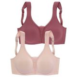 petite fleur Soft-BH (Packung, 2 Stück) ohne Bügel mit Spitzen-Details