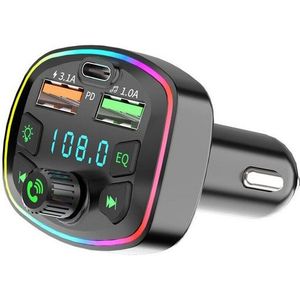 Hikity Zigarettenanzünder-Verteiler FM Transmitter Auto Bluetooth Autoradio Adapter PD+ Dual USB Ladegerät, FM-Transmitter Auto Bluetooth