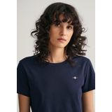 Gant T-Shirt REG SHIELD KA T-SHIRT mit einer kleinen aufgestickten Wappen-Grafik auf der Brust