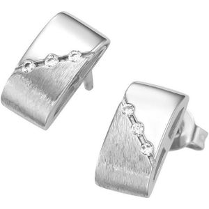 Firetti Paar Ohrstecker Schmuck Geschenk Ohrschmuck Ohrringe matt glanz, mit Zirkonia (synth)