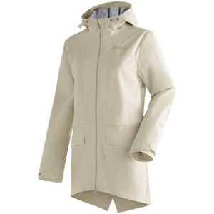 Maier Sports Outdoorjacke Echaz Coat W lange Damen Wanderjacke mit Kapuze, wasserdichter Mantel