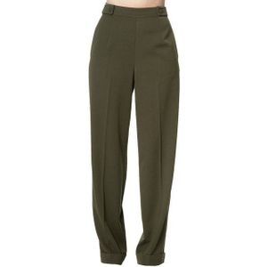 Banned Marlene-Hose Party On Olivgrün Vintage Trousers 40er Jahre Stil