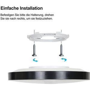 ZMH LED Deckenleuchte Whonzimmer Rund Deckenlampe IP44 für Flur Wohnzimmer Schlafzimmer, Augenschutz, LED fest integriert