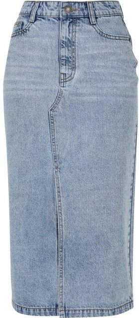 URBAN CLASSICS Jerseyrock Urban Classics Damen Ladies Midi Denim Skirt (1-tlg)