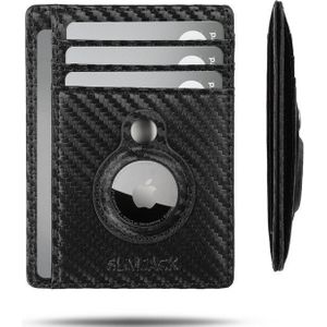 SLIMJACK Mini Geldbörse Apple AirTag Wallet - Herren - echt Leder - RFID-Schutz - Cardholder (Slim Wallet), - Kleiner Geldbeutel - Portemonnaie - Kartenhalter - Kreditkartenetui
