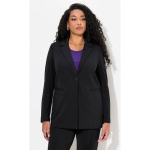 Ulla Popken Jerseyblazer Blazer Punto di Roma A-Linie Reverskragen Stretch