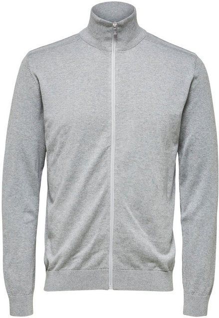 SELECTED HOMME Strickjacke SLHBERG FULL ZIP CARDIGAN NOOS