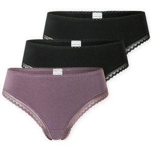 Schiesser String Modern Multipacks (3er Pack) Feminine Spitzenbänder an Bund und Beinabschlu¨ßen