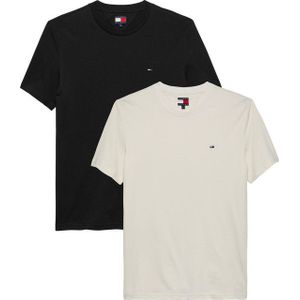 Tommy Jeans Rundhalsshirt TJM XSLIM 2PACK JERSEY TEE EXT (Packung, 2er-Pack) Logostickerei, 2Pack