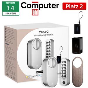 Aqara Türschlossantrieb U200 Smartes Türschloss Kit, (Bluetooth, Matter over Thread, Smartlock mit Apple Home Key, Einfache Installation, Verschiedene Entriegelungsmethoden)