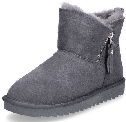 Ara Ara Damen Leder Boot grau Ankleboots