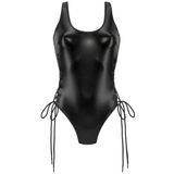 JETTE Stringbody mit aufregender Schnürung, in Leder-Optik, sexy Dessous, Reizwäsche