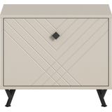 INOSIGN Sitzbank Mento, Breite 57 cm, 1 Klappe, 1 Fach, Metall Knopfgriff & Y-Füße, Klappe mit Ornamentfräsung, Truhe, Flurbank, Garderobe, Flur, Diele