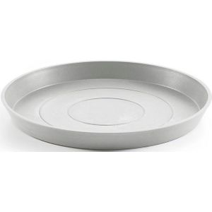 ECOPOTS Topfuntersetzer Rund 60 Weißgrau, Zubehör f�ür Ecopots Pflanzgefäße, für innen und außen: frostsicher, bruchsicher und lichtbeständig