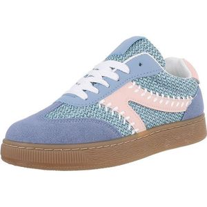 Ital-Design Damen Low-Top Freizeit Sneaker (88930167) Flach Sneakers Low in Blau