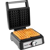 bestron Waffeleisen AWM100BL, 1600 W, Backampel & stufenlose Temperaturkontrolle