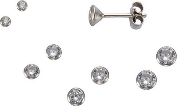 Vivance Paar Ohrstecker 925 Silber Set 3 Paar 2mm