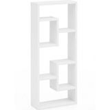 FINEBUY Wandregal SuVa12007_1, Weiß 36x90x13,5 cm Holz Design Hängeregal Modern, Wandboard Freischwebend Dekoregal Bücherregal Wand