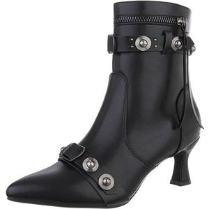 Ital-Design Damen Abendschuhe Party & Clubwear Stiefelette (87740198) Pfennig-/Stilettoabsatz Stiefeletten in Schwarz