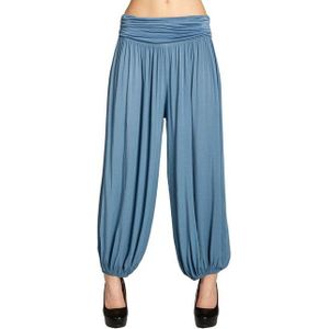 Caspar Stoffhose KHS035 leichte Damen Sommer Haremshose mit hohem Stretch Bund - Made in Italy