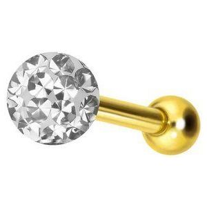 PIERCINGLINE Single-Ohrstecker Titan Ohrpiercing mit Innengewinde EPOXY-KUGEL (Mini-Barbells / 1 Stk)