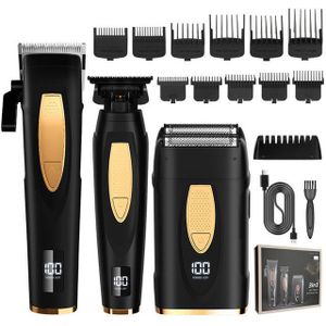 MODFU Haarschneider Haarschneidemaschine Barttrimmer Haartrimmer, profi Barber Rasierer Herren Elektrisch Herrenhaarschneider LED AKKU, Haarschneideset Wasserdichter