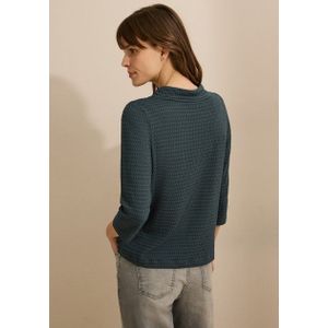 CECIL 3/4-Arm-Shirt mit Struktur Muster