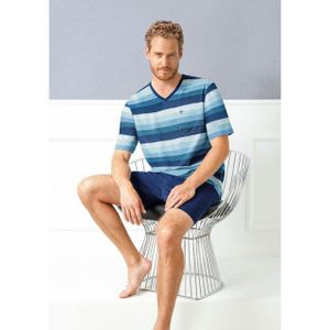 Hajo Pyjama Hajo, Shorty Schlafanzug Klima-Komfort 53595 atlantik 52