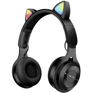 autolock Bluetooth Kopfhörer Kinder, LED Katzenohren Kinder-Kopfhörer