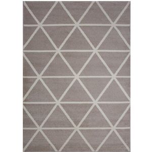 Vimoda Designteppich Teppich Wohnzimmer Rauten Optik, Rechteckig, Höhe: 12 mm, in 6 Pastellfarben Rauten Design Robust Läufer Wohnzimmer