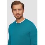 s.Oliver Rundhalspullover Pullover (1-tlg) Rundhals-Ausschnitt, langarm, Logo-Stickerei