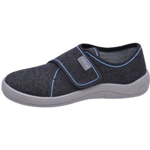Fischer-Markenschuh Tim Hausschuh aus Jeansstoff, mit Baumwoll-Frotteefutter, gepolstertes Fußbett