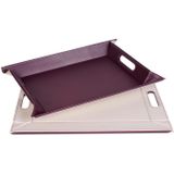 freeform Tablett DUO, 2-farbiges Wendetablett, Tablett und Tisch-Set in einem, wendbar, Kunstleder, (1-tlg), mit Doppelfunktion, pflegeleicht und kann platzsparend verstaut werden
