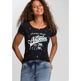 KangaROOS T-Shirt Kurzarm, figurbetonte Passform, aus 100% Baumwolle
