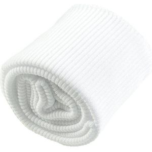 maDDma Stoff Strickbündchen Set 3-teilig, Taillen- u Ärmelbündchen elastisch, weiß