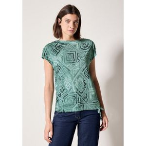 CECIL Print-Shirt mit Tunnelzug am Saum