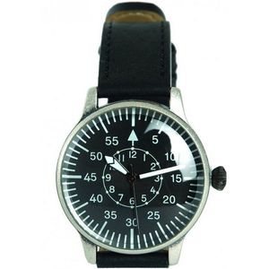 Mil-Tec Fliegeruhr FLIEGERUHR RETRO MIL-TEC® BLACK DIAL, fluoreszierende Zeiger