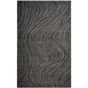 Vimoda Designteppich Teppich Wohnzimmer modern dicht & weich, Rechteckig, Höhe: 11 mm, Einfarbig, Wellenmuster, Läufer, Kurzflor, neues Design, ED Effekt